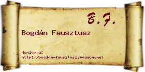 Bogdán Fausztusz névjegykártya